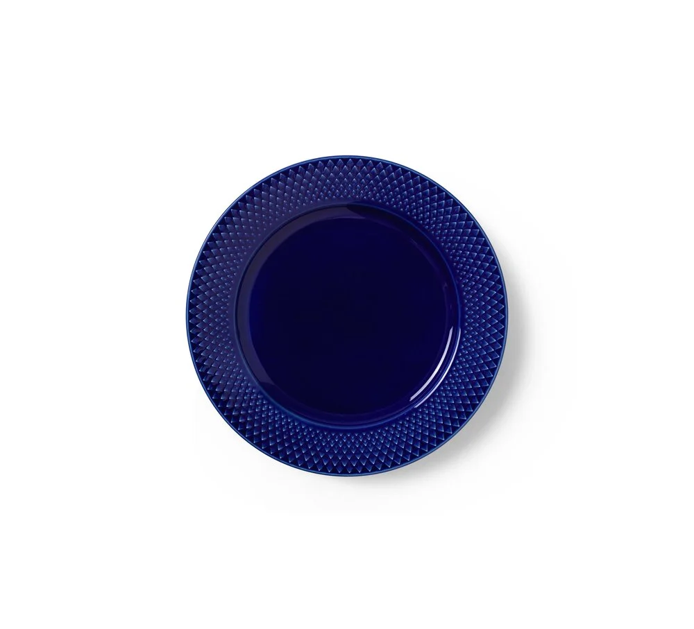 Rhombe Color frokosttallerken, mørk blå - Ø23 cm