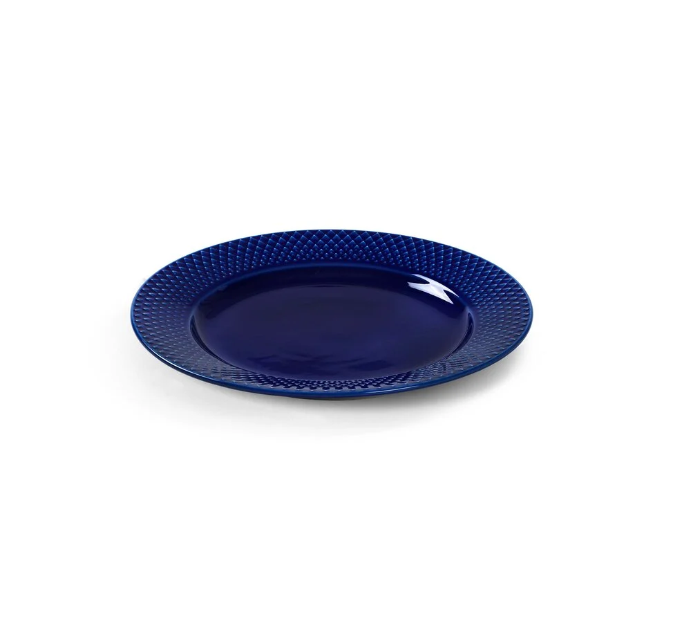 Rhombe Color frokosttallerken, mørk blå - Ø23 cm