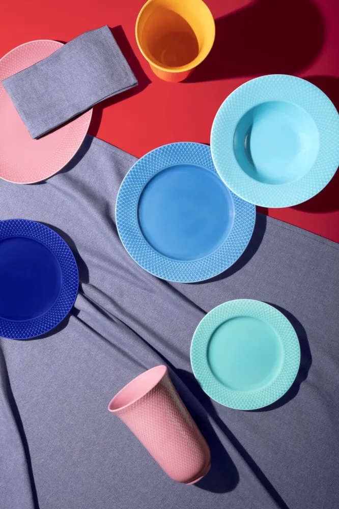 Rhombe Color frokosttallerken, mørk blå - Ø23 cm