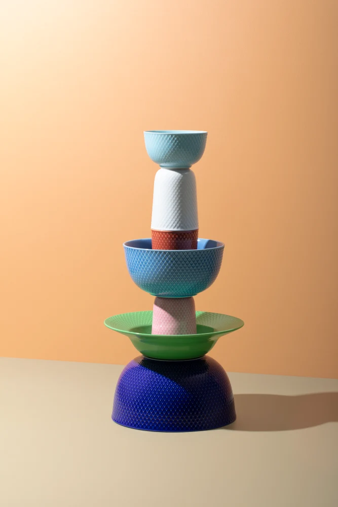 Rhombe Color serveringsskål, mørk blå - Ø: 22 cm.