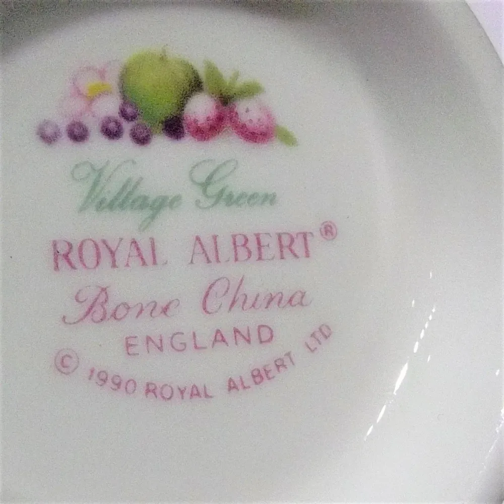 Royal Albert sæt med 6 Village Green tekopper i Bone China porcelæn /0148