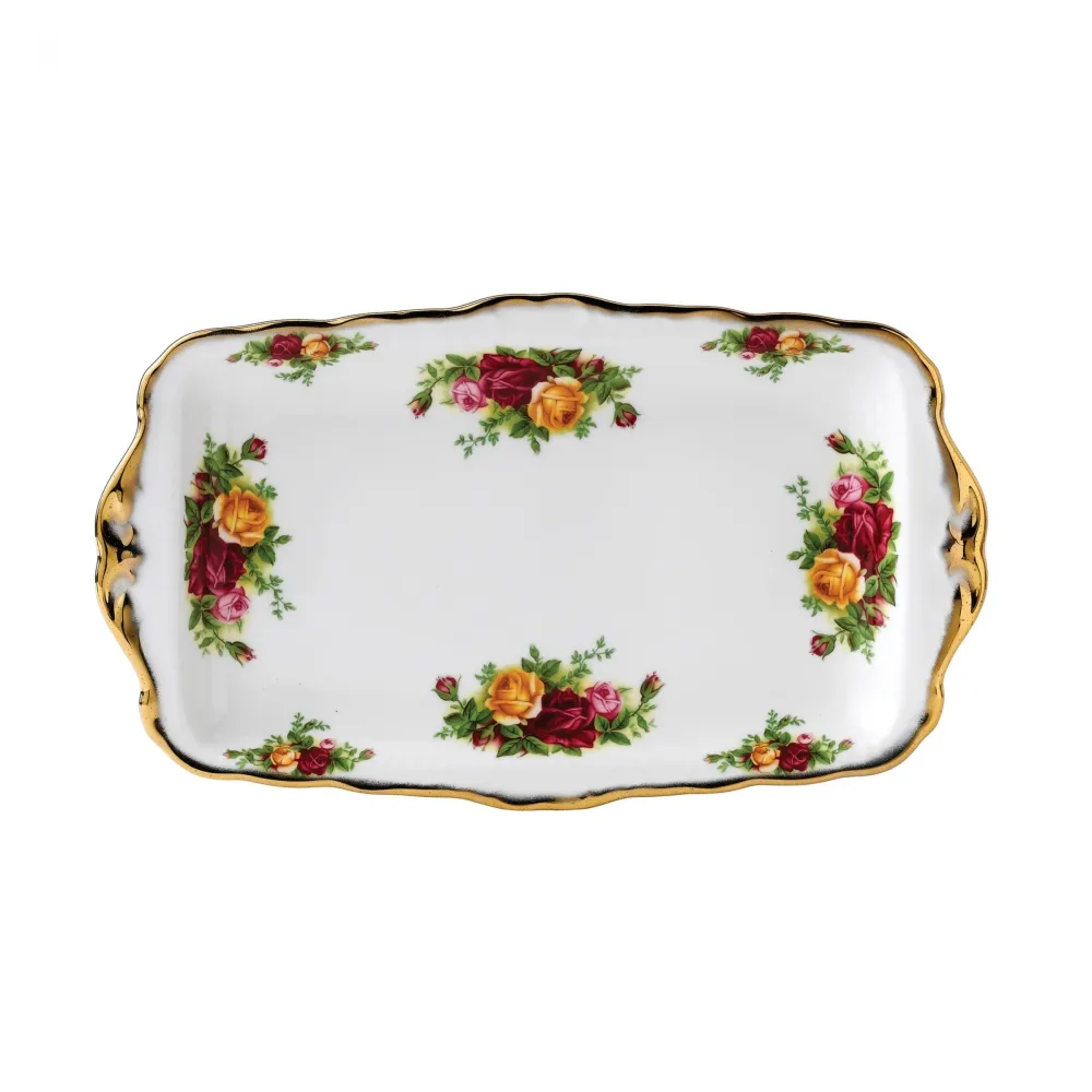 Royal Albert te/kaffe service 5 styk Old Country Roses benporcelæn porcelæn guld finish /36130