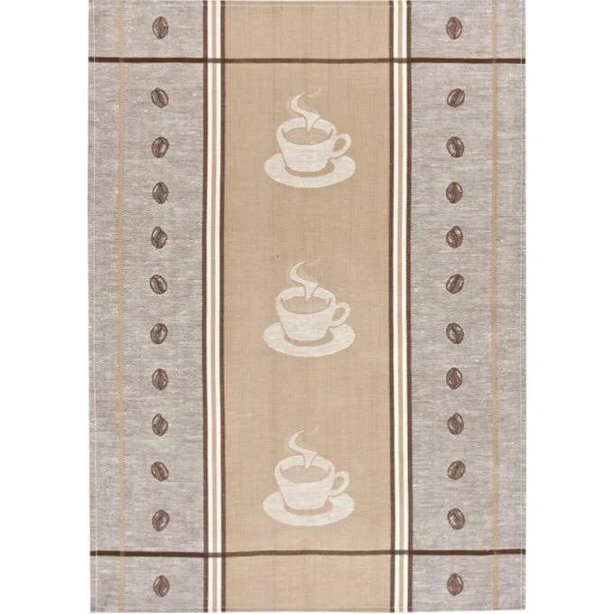 Espresso - viskestykke hør/bomuld. Rune-Jakobsen Textiles