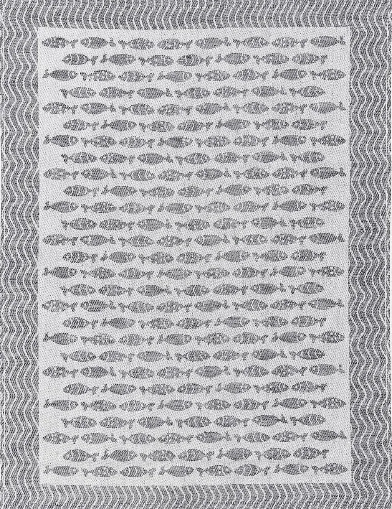 Little Fish - viskestykke i hør/bomuld. Rune-Jakobsen Textiles