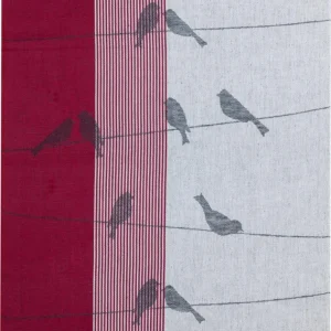 Trækfugle - viskestykke i hør/bomuld. Rune-Jakobsen Textiles