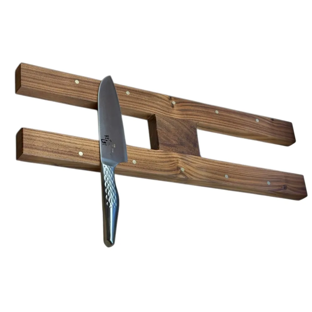 H - dobbelt knivskinne med metaldetaljer. Længder fra 40 - 70 cm. Lodret Rune-Jakobsen Woodworks