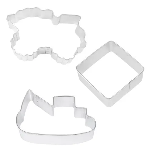 R&M rustfrit stål konstruktion cookie cutter (sæt af 3)