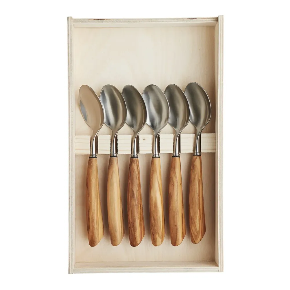 Saladini Spiseske/Dessertske 20 cm oliventræ