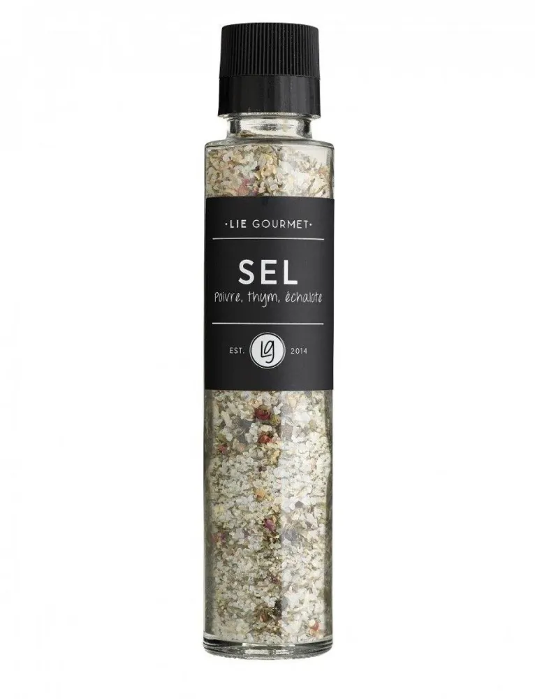 Saltkværn m/ timian, skalotteløg & peber - 290 g.
