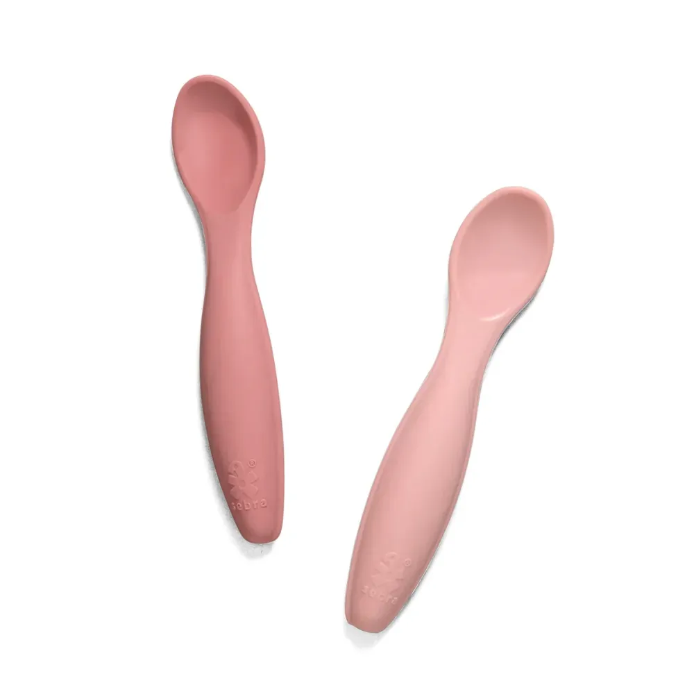 Sebra babyske Silikoneske sæt Blossom pink 2 stk.