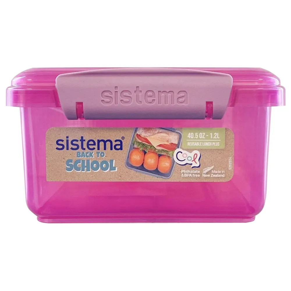 Sistema Lunch plus lunch madkasse m. 1 rum, 1.2L - Pink