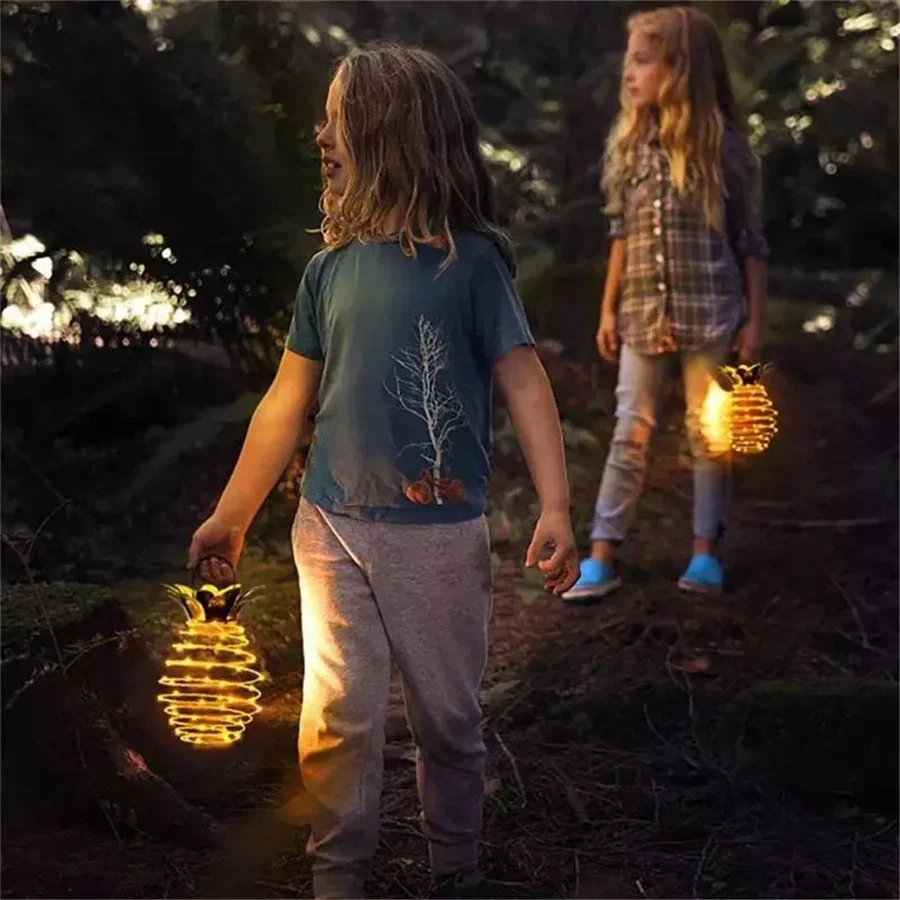 Solar Garden String Light | Pineapple Spiral LED Design