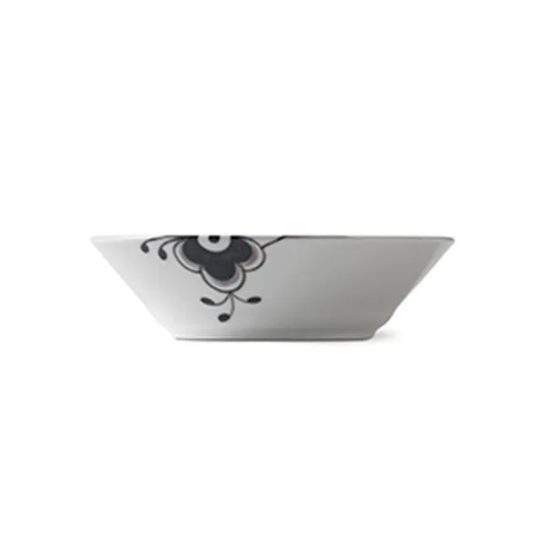 Sort Mega riflet dyb tallerken - 17 cm.