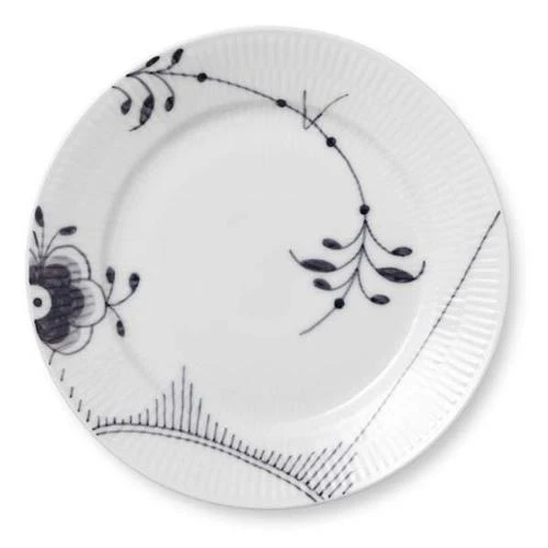 Sort Mega riflet tallerken - 22 cm.