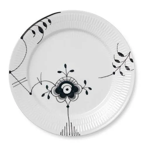 Sort Mega riflet tallerken - 27 cm.