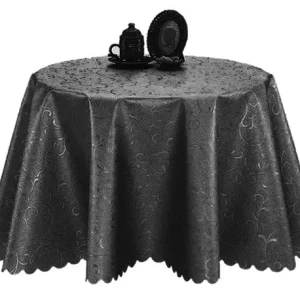 Sort mønstret voksdug – 140cm x 20 m