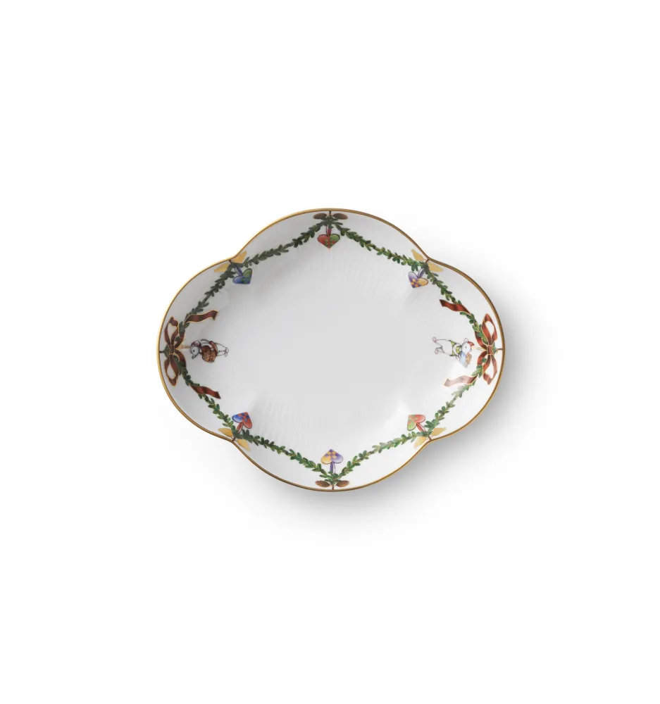 Stjerne Riflet Jul fad - 17,5 cm.