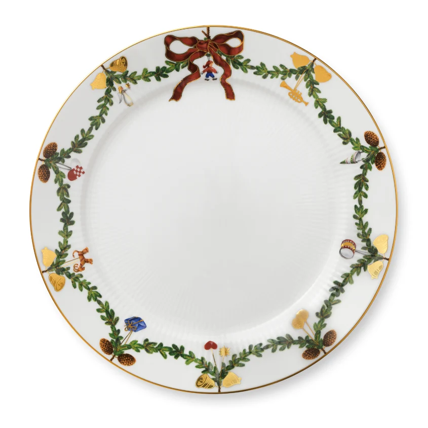 Stjerne Riflet tallerken - 27 cm.