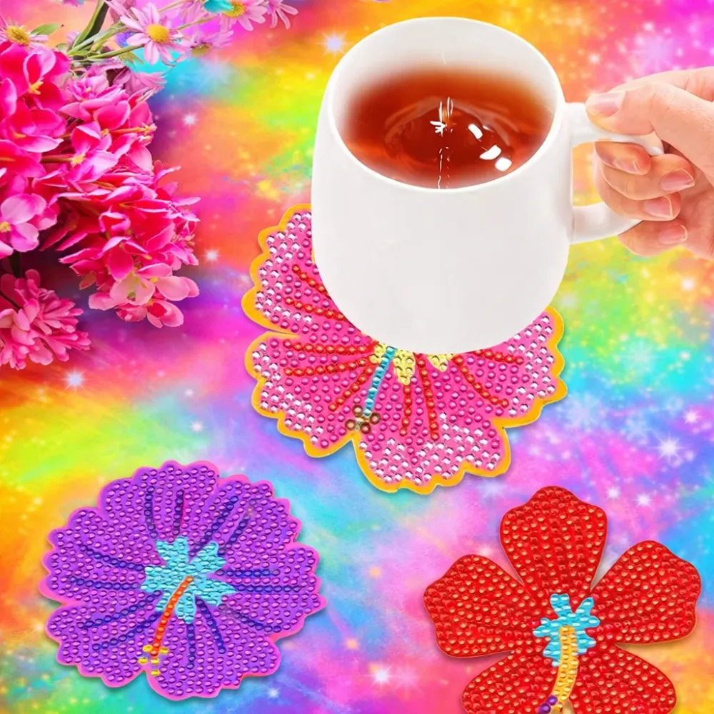 10 stk bordskånere med smukke blandede blomster