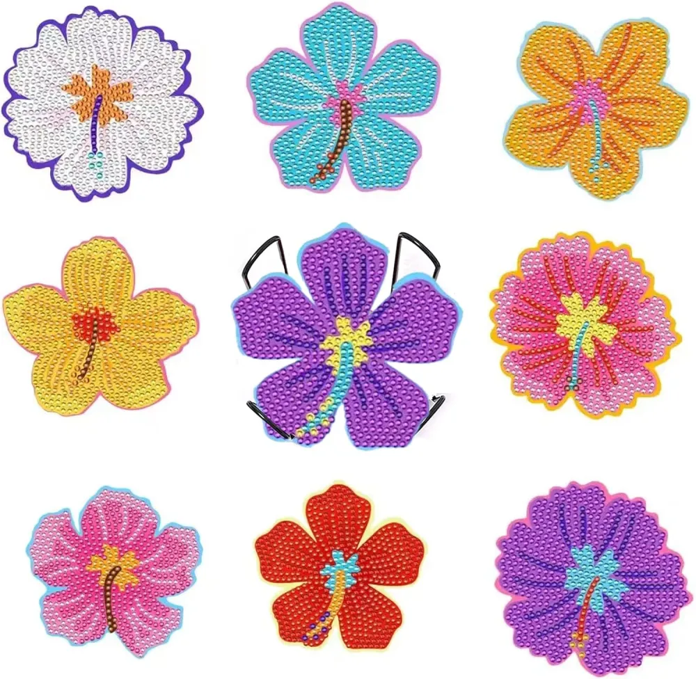 10 stk bordskånere med smukke blandede blomster