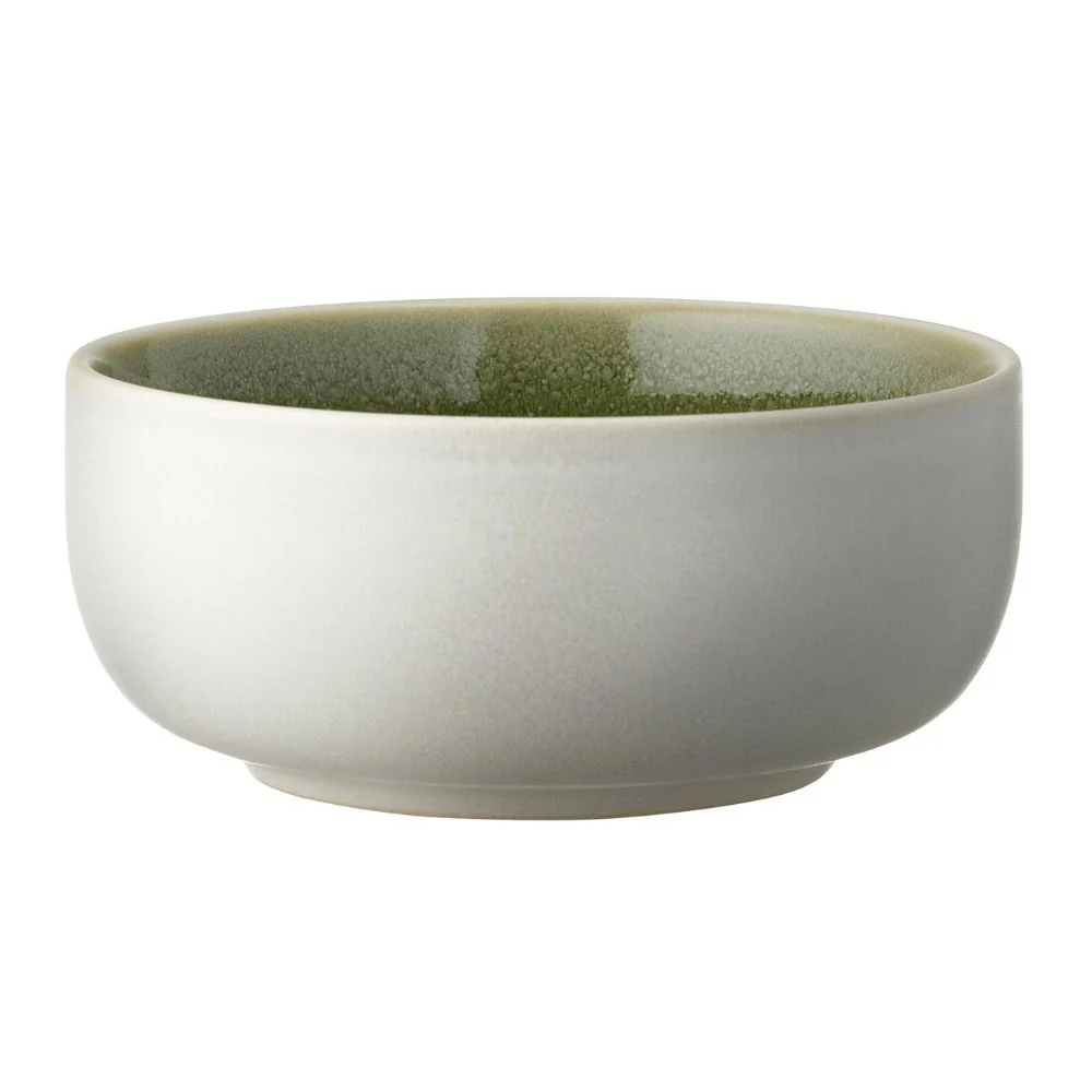 Studio Round - Skål North 11 cm Matte white/Shiny moss