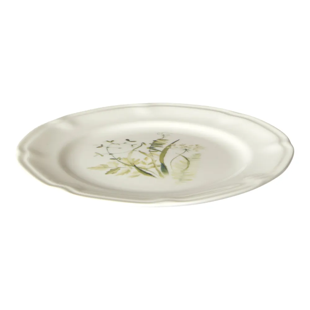 Tallerken Flora Ø20 cm benporcelæn grøn