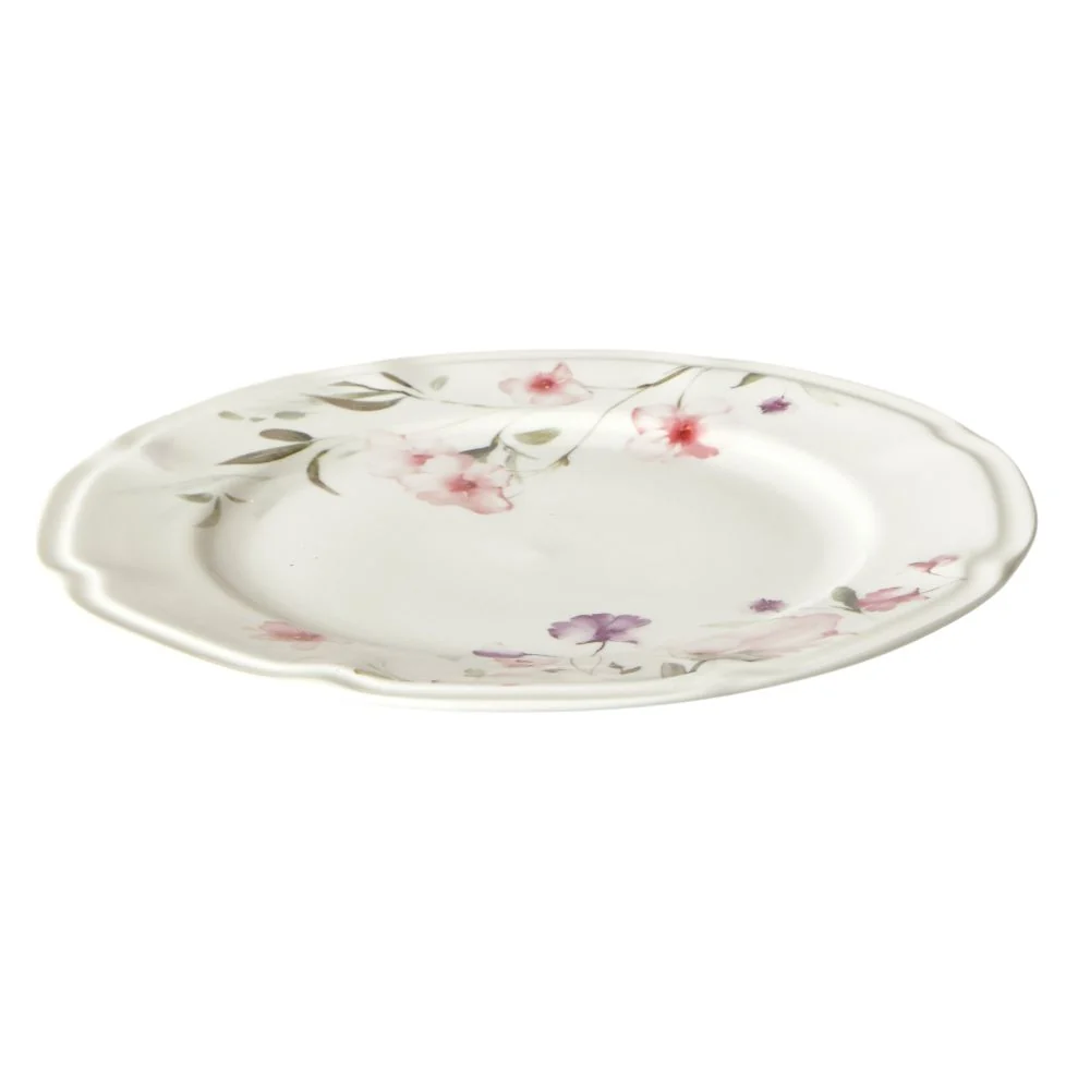 Tallerken Flora Ø26 cm benporcelæn rosa
