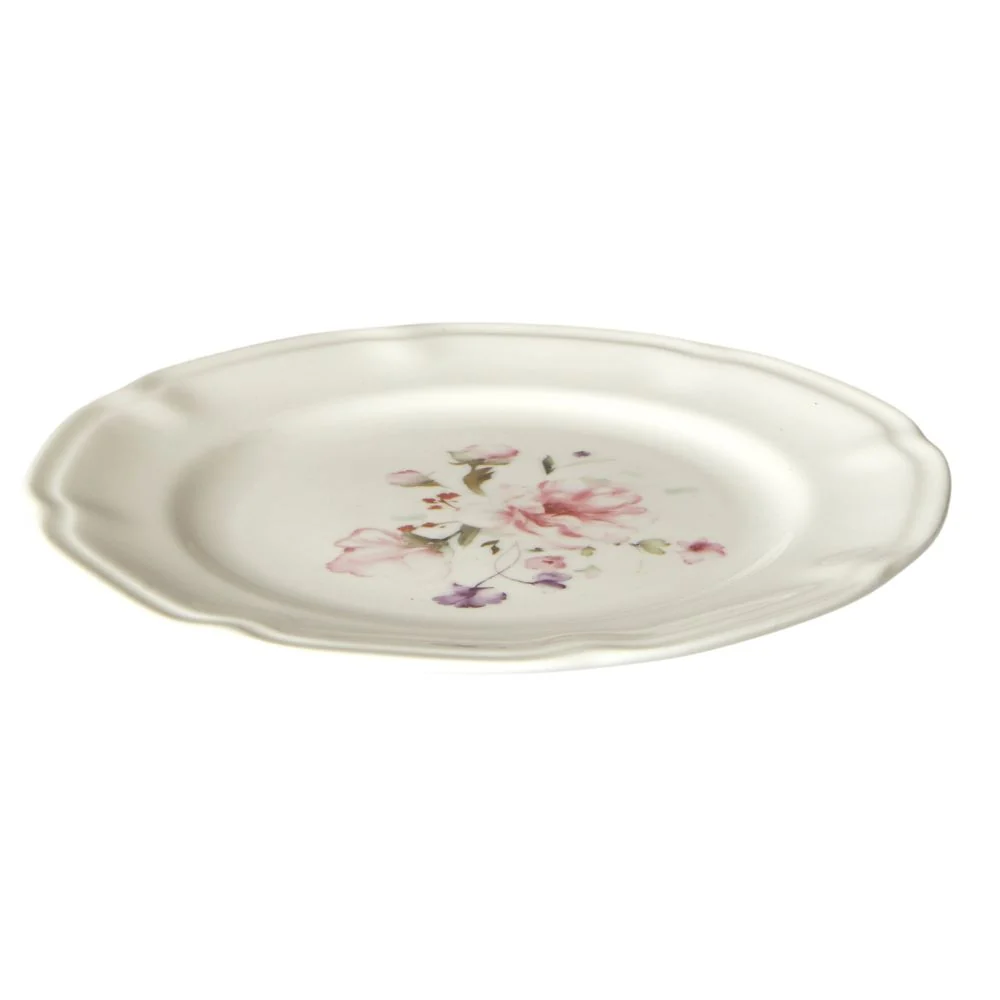 Tallerken Flora Ø20 cm benporcelæn rosa