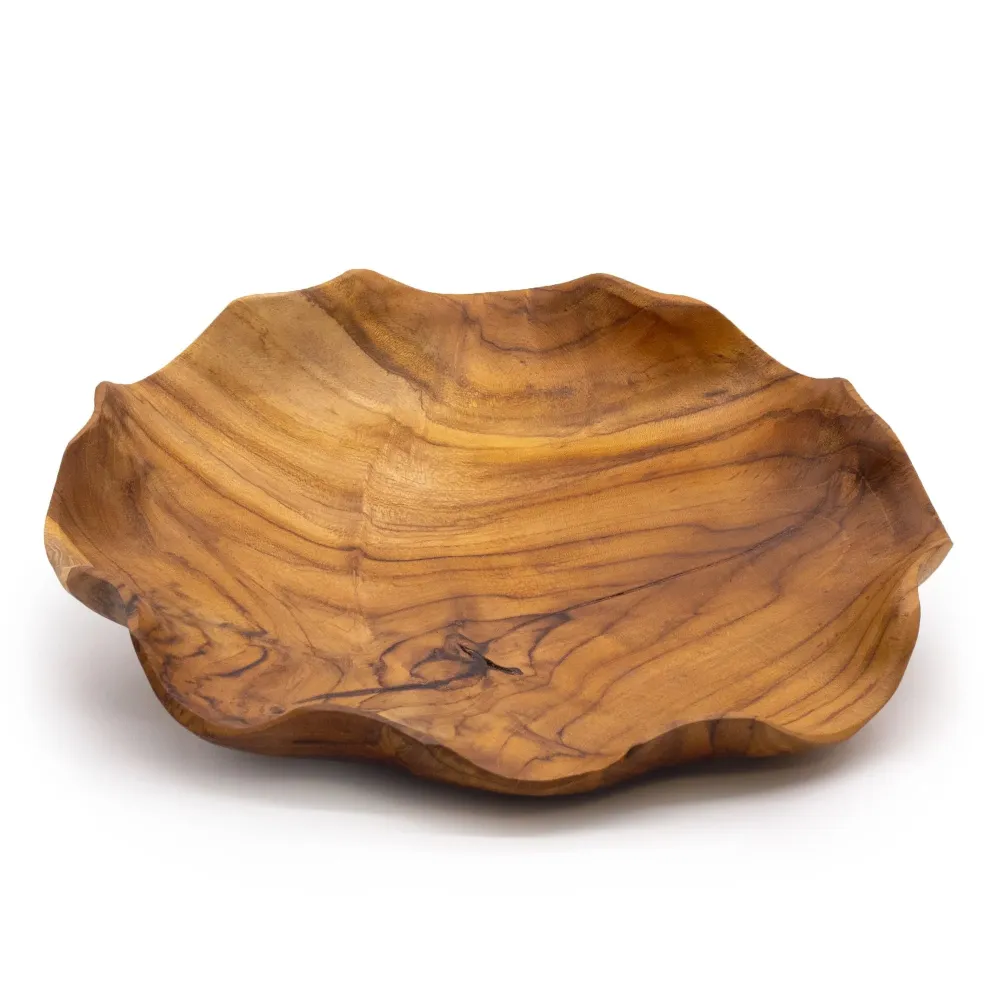 Teaktræ Frugtskål Rund 28cm