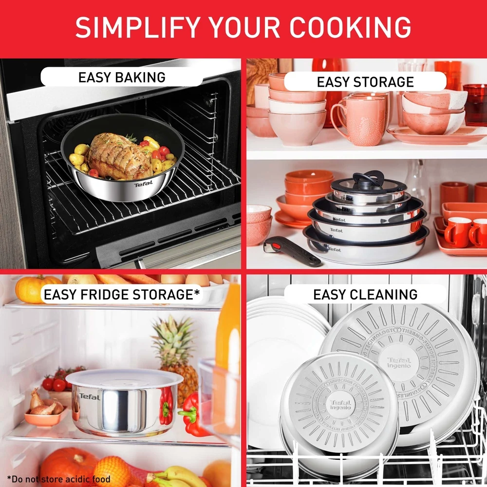 Tefal - Ingenio Emotion stegepandesæt 3 dele 24+28 cm plus håndtag