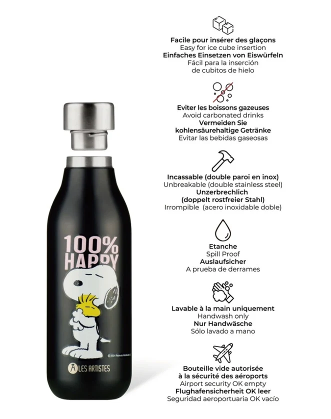 Termo Drikkeflaske - Happy Snoopy, 500 ml