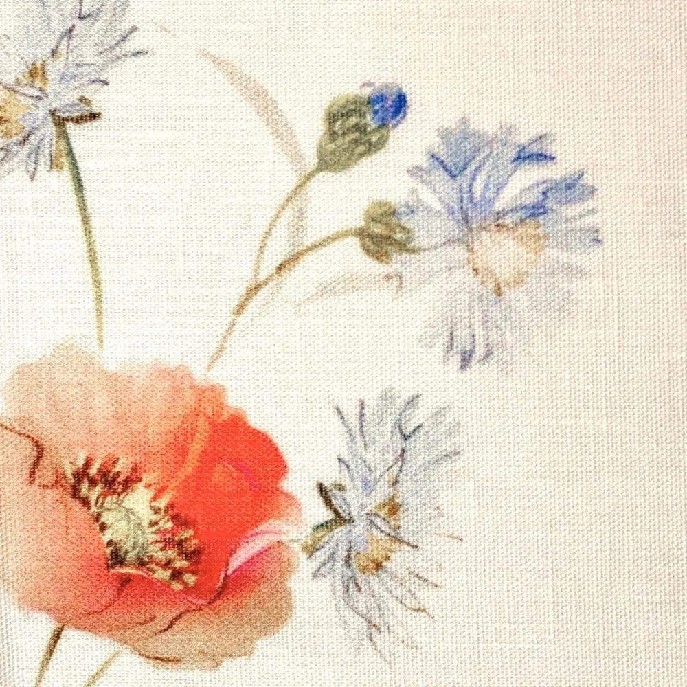Coquelicot rosa - hør viskestykke Tessitura Toscana Telerie