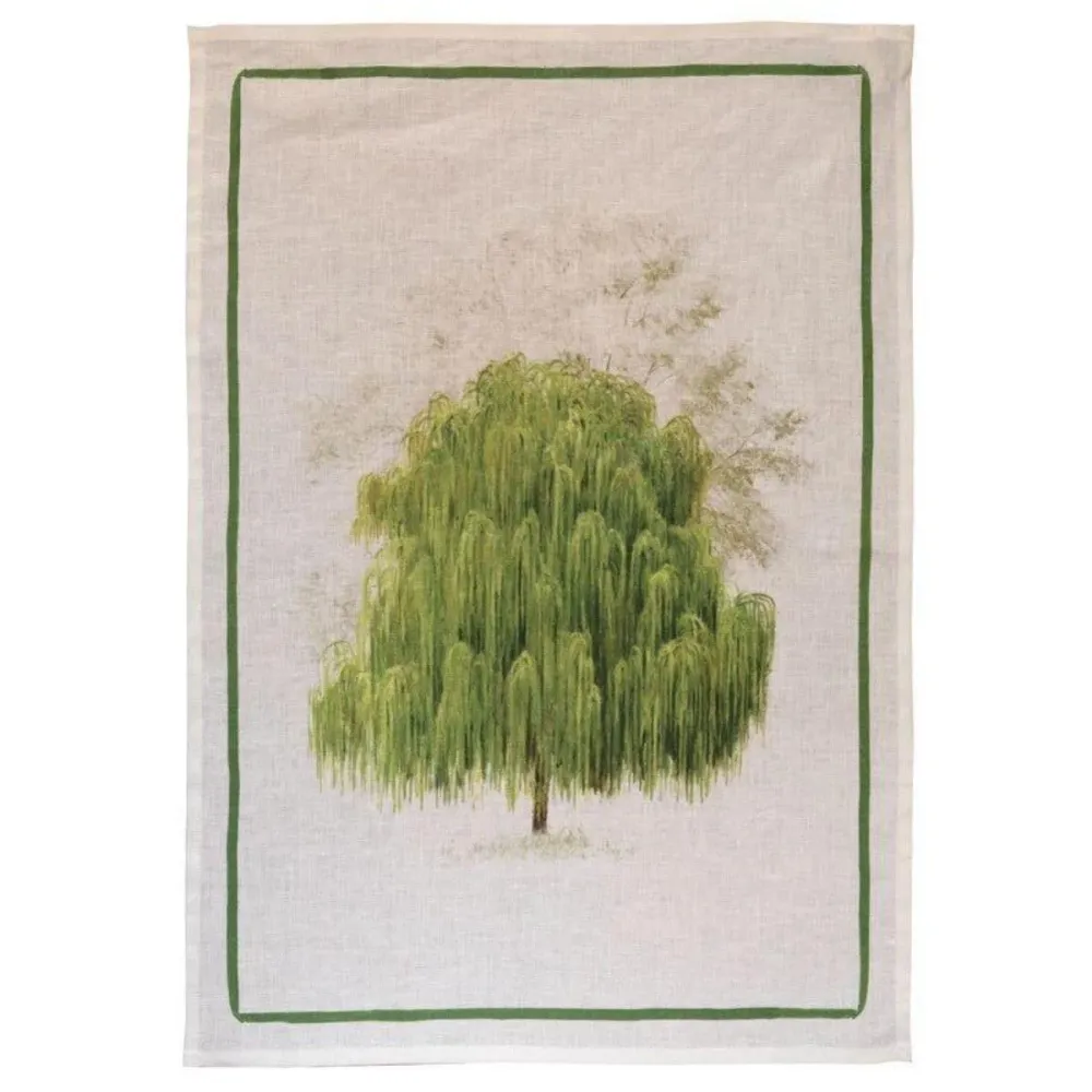 Greeson green - hørviskestykke Tessitura Toscana Telerie