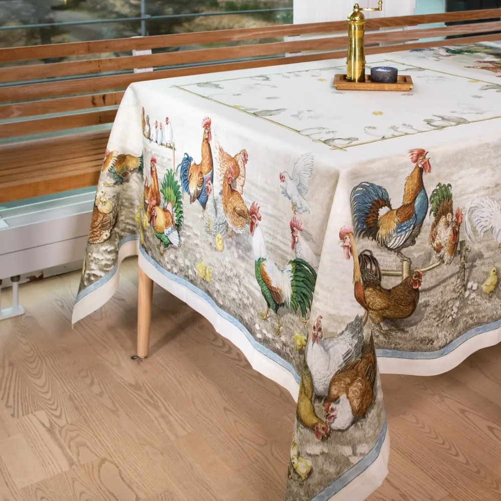 Rooster - hørdug Tessitura Toscana Telerie