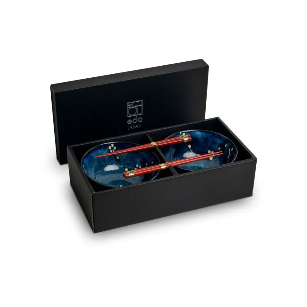 Udon skålsæt, 4 dele – Hana blue Ø17 cm
