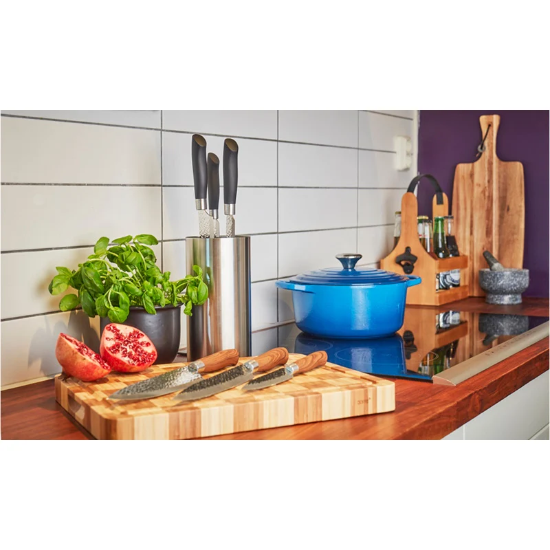 Universal Knivblok Rustfrit
