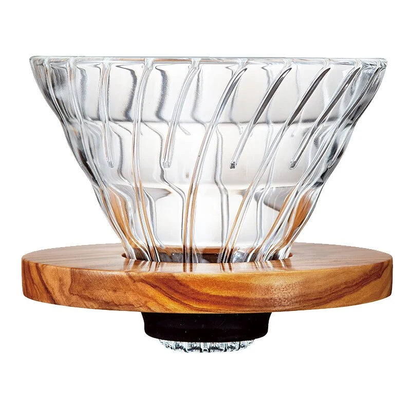 V60 Glass 02 Dripper - Oliventræ