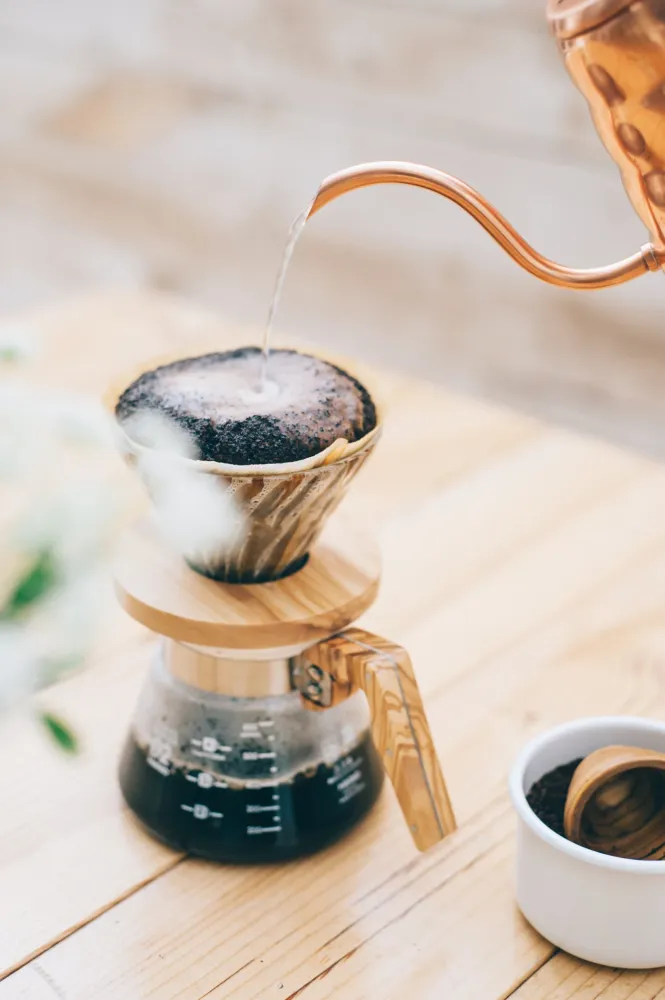 V60 Glass 02 Dripper - Oliventræ