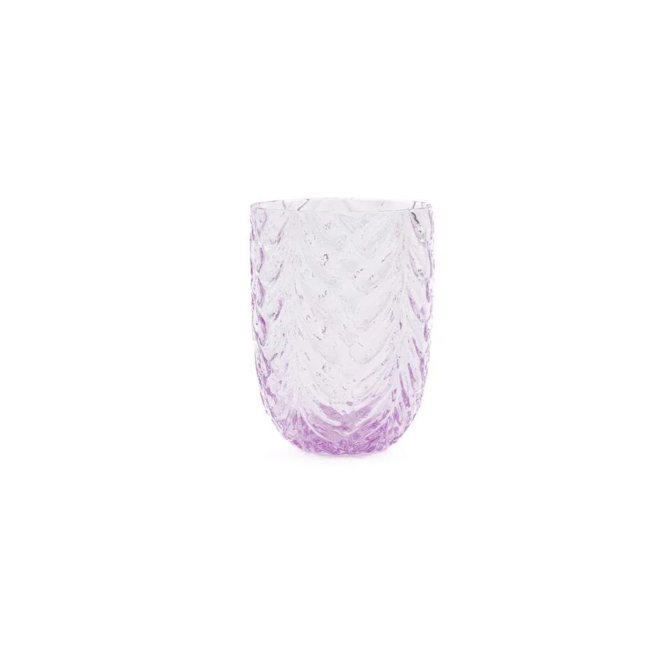 Wave tumbler glas - lilla