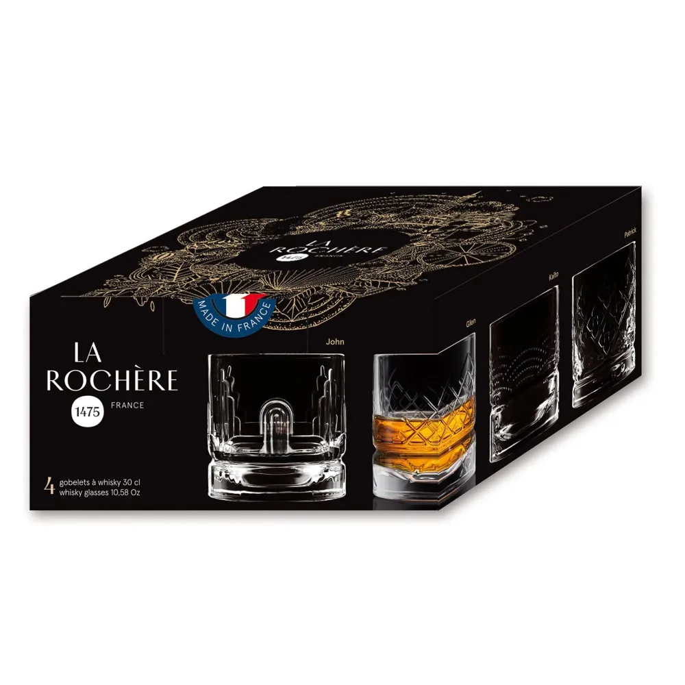 Whiskeyglas 4stk - La Rochere Dandy