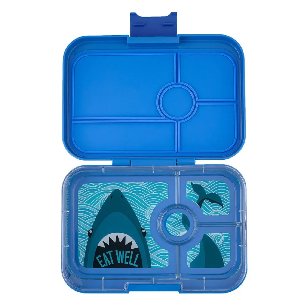 Yumbox Panino Madkasse m 4 Rum, Surf Blue-Shark Tray