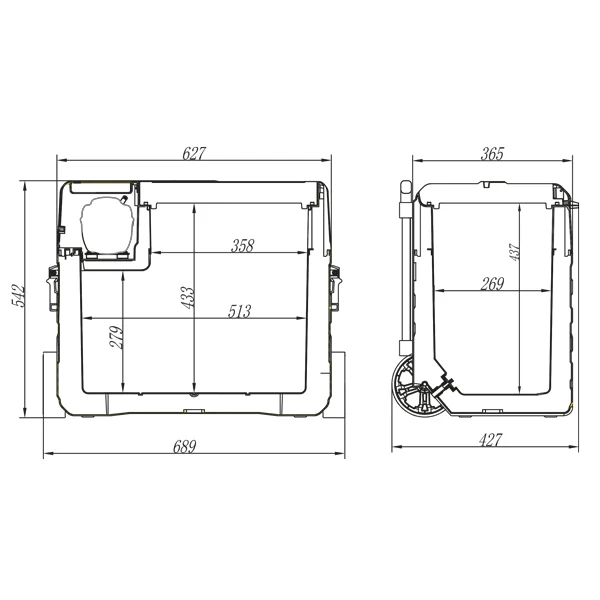 1852, Køleboks ECX40 m/kompressor 12/24V 40L -20 til +20 °C, 1283256