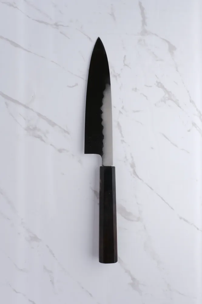 Ikeda Abura-Honyaki Shirogami 3 Ebony - 180 mm gyuto