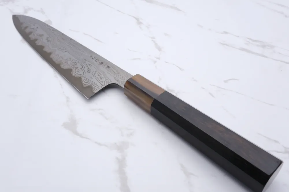 Nakagawa Satoshi X Myojin Blue #1 (Etched) Ebony - 210 mm Kokkekniv