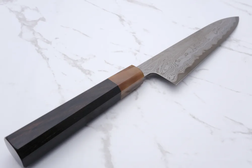 Nakagawa Satoshi X Myojin Blue #1 (Etched) Ebony - 210 mm Kokkekniv