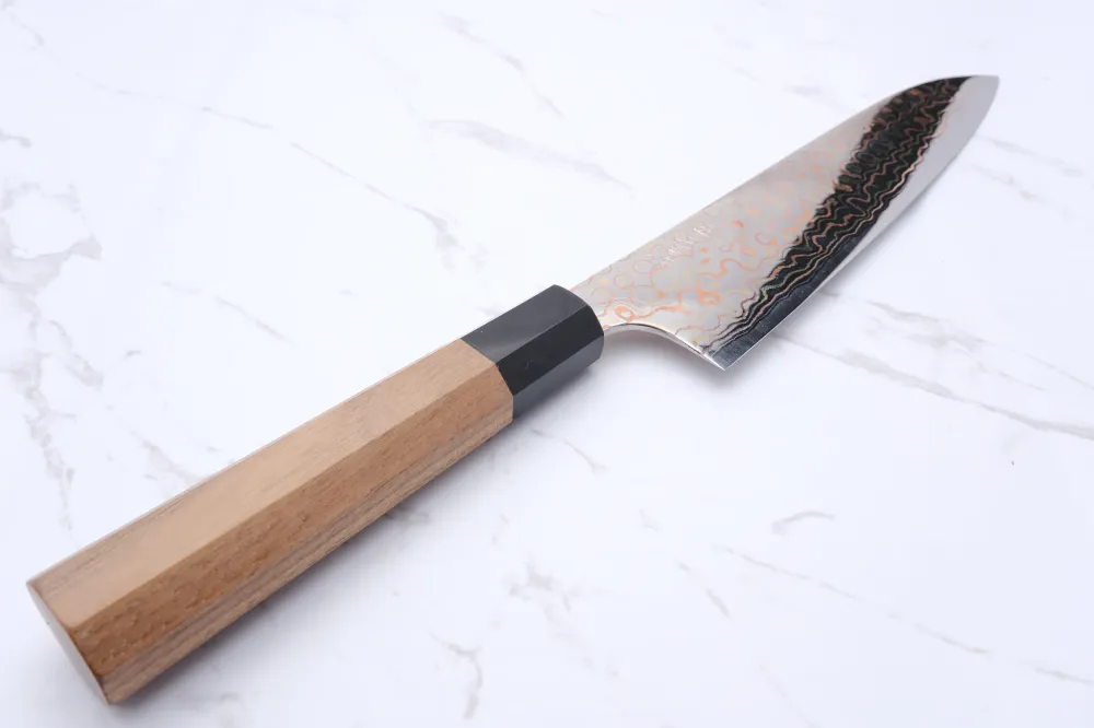 Nigara Hamono Blue #2 Rainbow damascus - 240 mm Gyoto