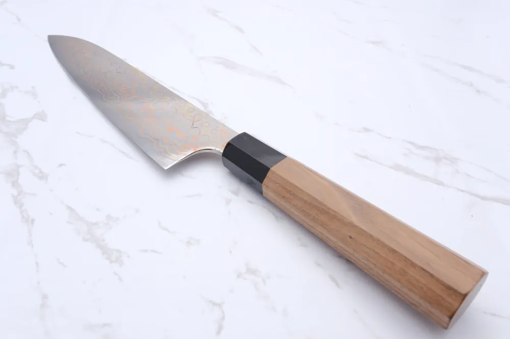 Nigara Hamono Blue #2 Rainbow damascus - 240 mm Gyoto