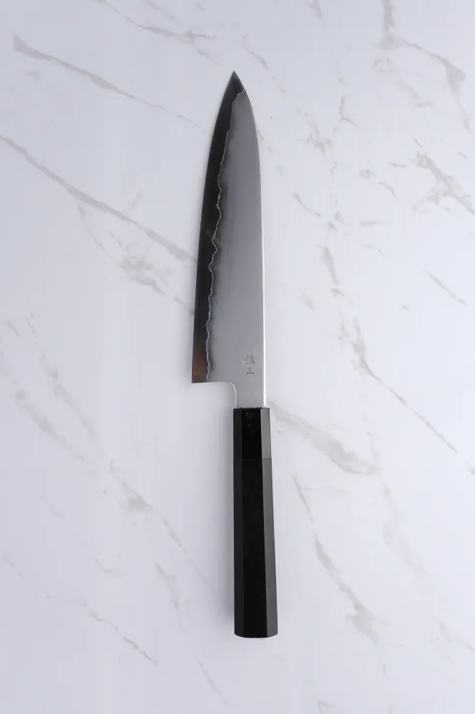 Tetsujin Hamono Kasumi Ginsan Ebony - 210 mm Gyuto