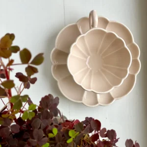Blomsterkop med underkop; lyserød