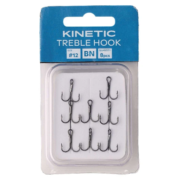 Kinetic, Trekroge #6, 8 stk, Højkarbon Stål, Kemisk Skærpet